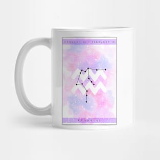 Aquarius star sign design Mug